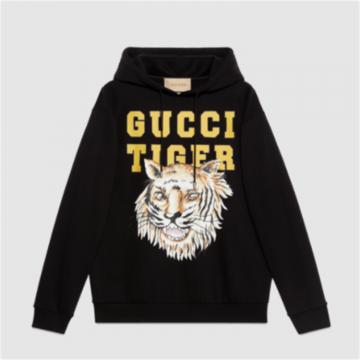 GUCCI 623244 男士黑色 中国新年系列连帽卫衣