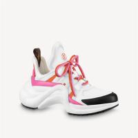 LV 1A9ODE 女士白色拼粉色 LV ARCHLIGHT 运动鞋