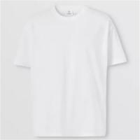 BURBERRY 80488501 男士白色 专属标识条纹印花棉质宽松 T恤衫
