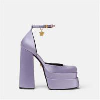 VERSACE 1002005 女士淡紫色 美杜莎 AEVITAS 防水台高跟鞋