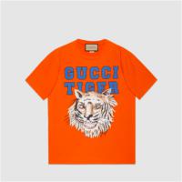 GUCCI 548334 男士橙色 中国新年系列棉质 T恤