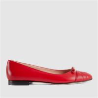 GUCCI 680878 女士红色 双G 平底芭蕾舞鞋