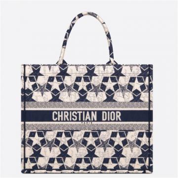 DIOR M1286ZTQX 女士蓝色拼白色 BOOK TOTE 手袋