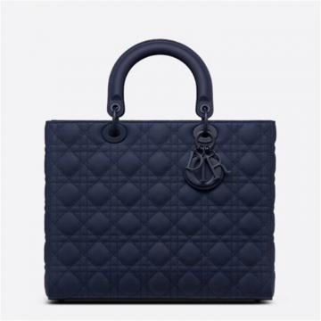 DIOR M0566ILOI 女士靛蓝色 大号 LADY DIOR 手袋