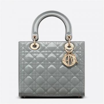 DIOR M0565OWCB 女士灰色 中号 LADY DIOR 手袋