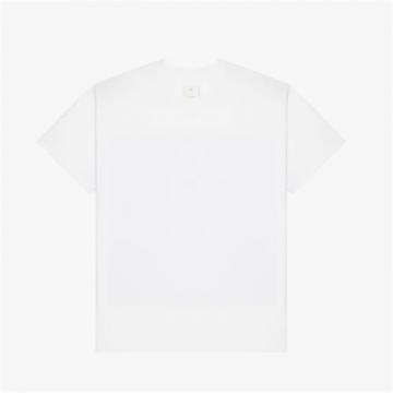 GIVENCHY BM719W3Y6B 男士白色 Bandana 贴片修身 T恤
