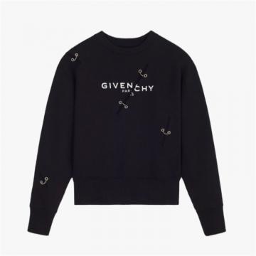 GIVENCHY BWJ0213Z5H 女士黑色 Givenchy logo 卫衣