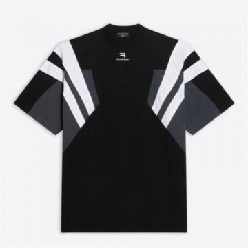 BALENCIAGA 675306TLVA21150 男士黑色 Sporty B Tracksuit T恤