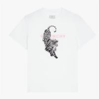 GIVENCHY BW707Z3Z8F 女士白色 老虎刺绣 givenchy logo T恤