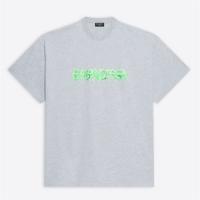 BALENCIAGA 676589TLVF11203 男士灰色 Slime T恤 Oversized