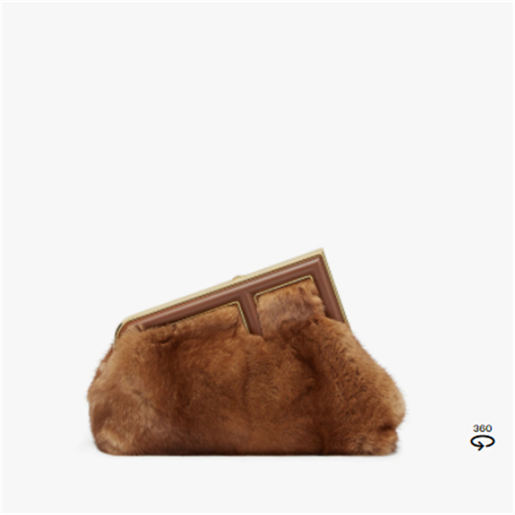 FENDI 8BP129AHVPF0VPH 女士棕色 Fendi First 小号手袋