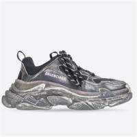 BALENCIAGA 536737W3CN31000 男士黑色 TRIPLE S 褪色运动鞋