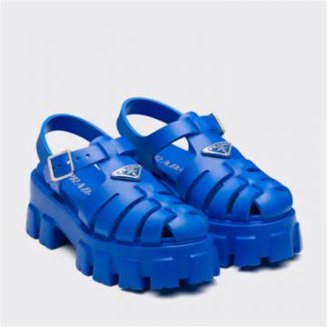 PRADA 1X853M 女士蓝色 泡沫橡胶凉鞋
