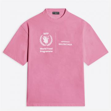 BALENCIAGA 612965THV845621 女士粉红色 WFP 中等剪裁 T恤