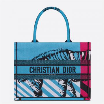 DIOR M1296ZRON 女士湖蓝色 中号 BOOK TOTE 手袋