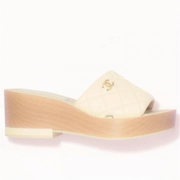 CHANEL G38555 女士乳白色 蜜儿拖鞋