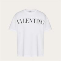 VALENTINO WV0MG10W7SSA01 男士白色 Valentino 印花棉质 T恤