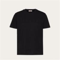 VALENTINO XV3MG08Y8430NO 男士黑色 Valentino Embossed T恤