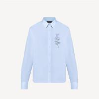 LV 1A9GWZ 男士浅蓝色 花卉刺绣长袖衬衫