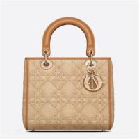 DIOR M0565OMBD 女士棕黄色 中号 LADY DIOR 手袋  