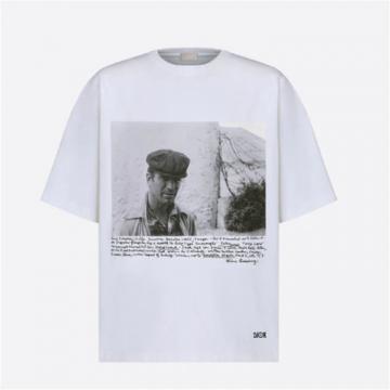 DIOR 293J673A0554 男士白色 DIOR AND JACK KEROUAC 超大版型 T恤