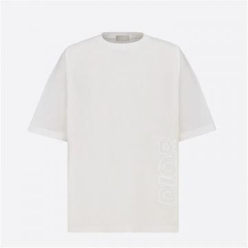 DIOR 293J673C0773 男士白色 DIOR AND PARLEY 超大版型 T恤
