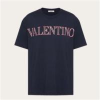  VALENTINO XV3MG11H85MD98 男士海军蓝 Valentino Neon Universe 印花 T恤