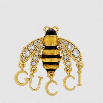 GUCCI 679015 女士金色 饰手写体 Gucci 标识蜜蜂戒指