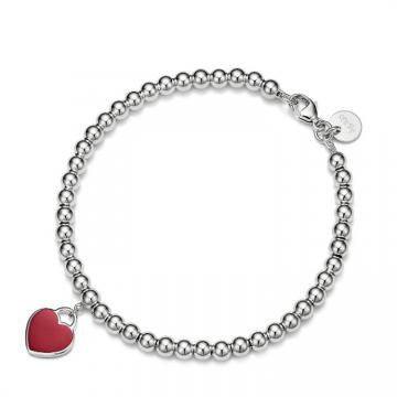 Tiffany 70299593 女士红色 迷你心形珠式手链