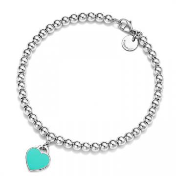 Tiffany 69683878 女士蓝色 心形珠式手链