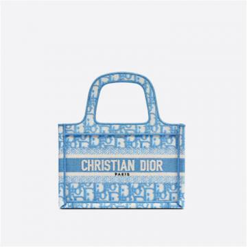 DIOR S5475ZRIW 女士矢车菊蓝 迷你 BOOK TOTE 手袋