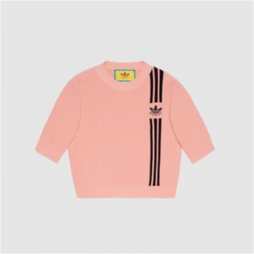 GUCCI 693809 女士粉色 adidas x Gucci 联名系列针织衫