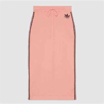 GUCCI 697710 女士粉色 adidas x Gucci 联名系列针织半身裙