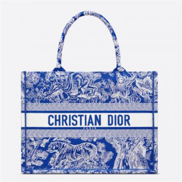 DIOR M1296ZROC 女士荧光蓝色 中号 BOOK TOTE 手袋