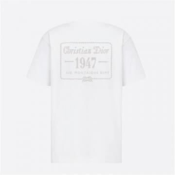 DIOR 243J634A0677 男士白色 CD 1947 宽松版型 T恤