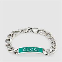 GUCCI 678712 女士宝石绿色 饰 Gucci 标识珐琅手链