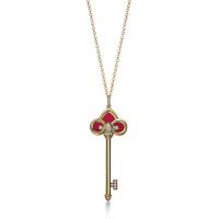 Tiffany GRP12167 女士红色 Fleur de Lis 钥匙吊坠