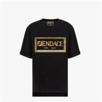 FENDI FS7900AJKLF0GME 女士黑色 Fendace 徽标 T恤