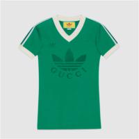 GUCCI 693636 女士绿色 adidas x Gucci 联名系列 V领 T恤