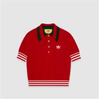 GUCCI 693832 女士红色 adidas x Gucci 联名系列棉质 Polo 衫