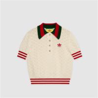 GUCCI 693832 女士白色 adidas x Gucci 联名系列棉质 Polo 衫