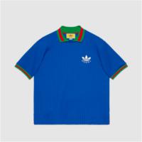 GUCCI 691777 男士钴蓝色 adidas x Gucci 联名系列涤纶 Polo衫