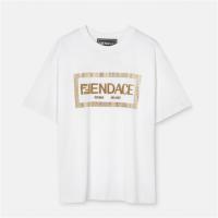 VERSACE 1006423 男士白色 FENDACE LOGO T恤