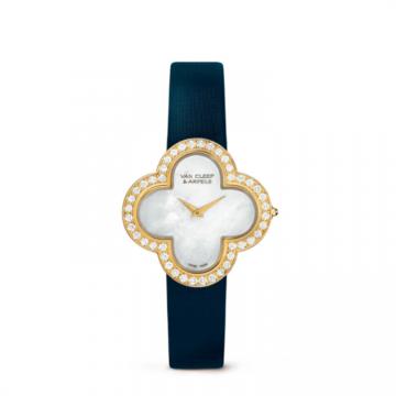 Van Cleef & Arpels VCARF52800 女士白色珍珠母贝表盘 Alhambra 腕表