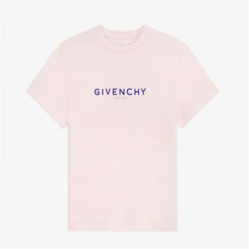 GIVENCHY BW707Z3Z9T 女士粉色 印花 T恤