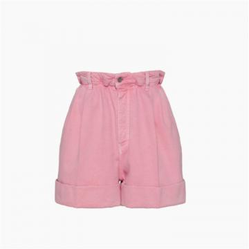 MIUMIU MP1565 女士粉红色 斜纹棉短裤