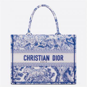 DIOR M1296ZRVJ 女士荧光蓝色 中号 BOOK TOTE 手袋