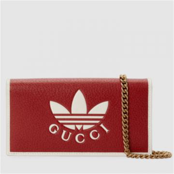 GUCCI 621892 女士红色 adidas x Gucci 联名系列饰链带钱包