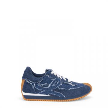 LOEWE L815282X90 女士蓝色 单宁布流畅运动鞋