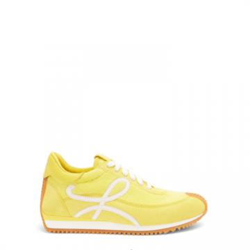LOEWE L616282X15 女士黄色 毛圈布和绒面革流畅运动鞋